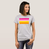 T-shirt Drapeau de la fierté lesbienne (Aube) (Devant entier)