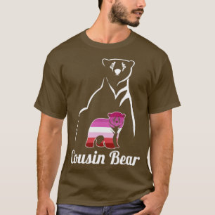 T-shirt Drapeau de la fierté lesbienne de l'ours cousin le