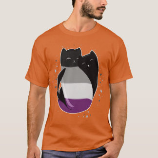 T-shirt Drapeau de la Fierté LGBT de chat d'Asexué