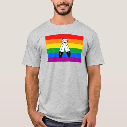 T-shirt Drapeau de la fierté LGBTQ+ (Devant)