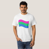 T-shirt Drapeau de la fierté polysexuelle (Devant entier)