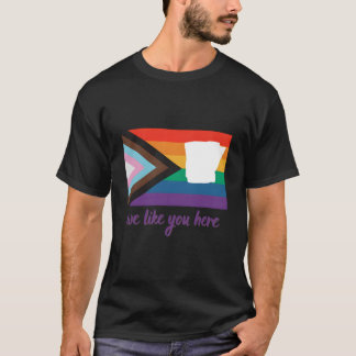 T-shirt Drapeau de la fierté progressiste de l'Arkansas -