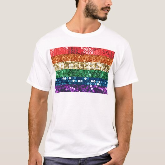 T-shirt drapeau de la fierté séquentielle (Devant)