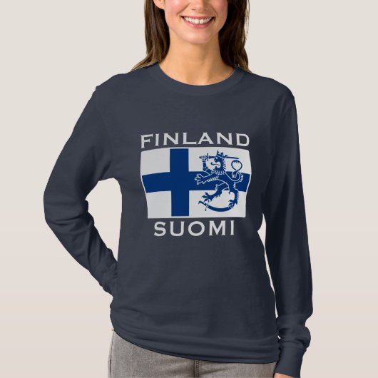 T-shirt Drapeau de la Finlande (Devant)