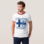 T-shirt Drapeau de la Finlande (Devant entier)