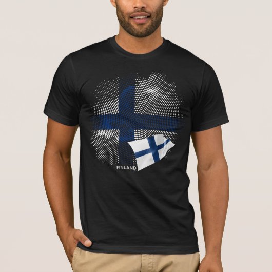 T-shirt Drapeau de la Finlande (Devant)