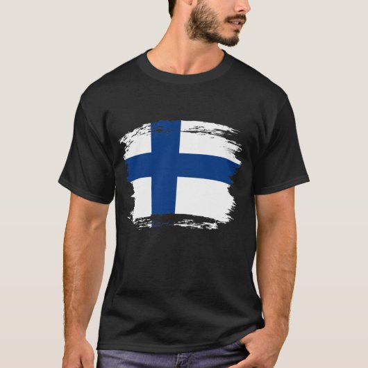 T-shirt Drapeau de la Finlande (Devant)
