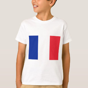 T-shirt Drapeau de la France; Drapeau français, Drapeau d