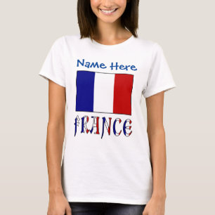T-shirt Drapeau de la France personnalisé Héritage pour fe