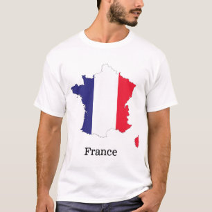T-shirt Drapeau de la France sur un design de souvenir de
