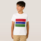 T-shirt Drapeau de la Gambie (Devant entier)