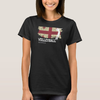 T-shirt Drapeau de la Géorgie de volleyball filles de voll