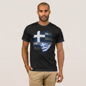 T-shirt drapeau de la Grèce (Devant entier)