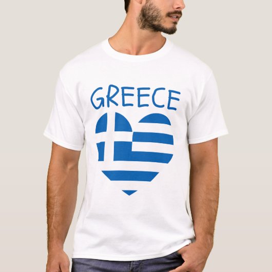 T-shirt drapeau de la Grèce (Devant)