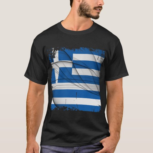 T-shirt Drapeau de la Grèce (Devant)