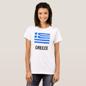 T-shirt Drapeau de la Grèce (Devant entier)