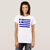 T-shirt Drapeau de la Grèce (Devant entier)