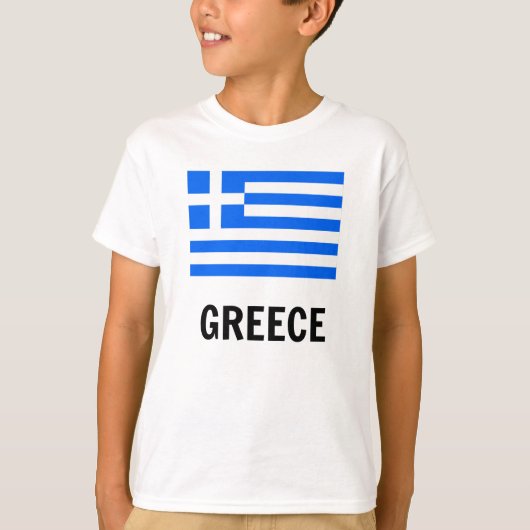 T-shirt Drapeau de la Grèce (Devant)