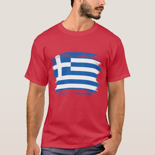 T-shirt Drapeau de la Grèce (Devant)