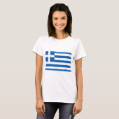 T-shirt Drapeau de la Grèce (Devant entier)