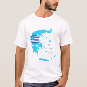 T-shirt Drapeau de la Grèce et chemise de carte