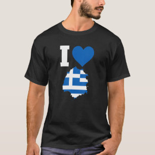 T-shirt Drapeau de la Grèce pour Thassos J'aime Thassos 1