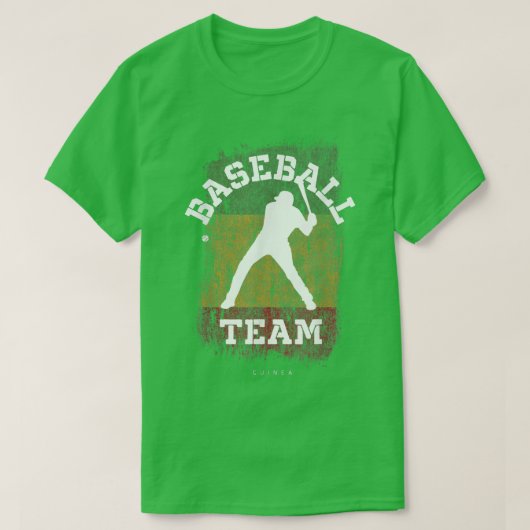 T-shirt Drapeau de la Guinée de baseball Joueuse de softba (Design devant)