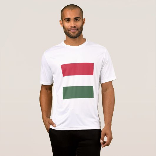 T-shirt drapeau de la Hongrie (Devant entier)