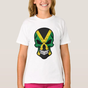 T-shirt Drapeau de la Jamaïque crâne souriant