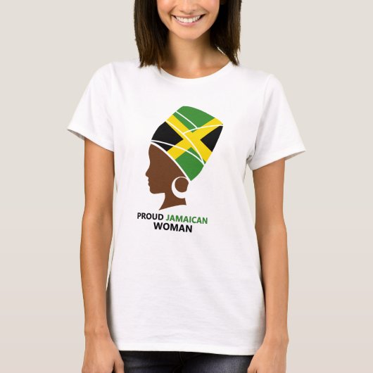 T-shirt Drapeau de la Jamaïque, fière jamaïcaine (Devant)
