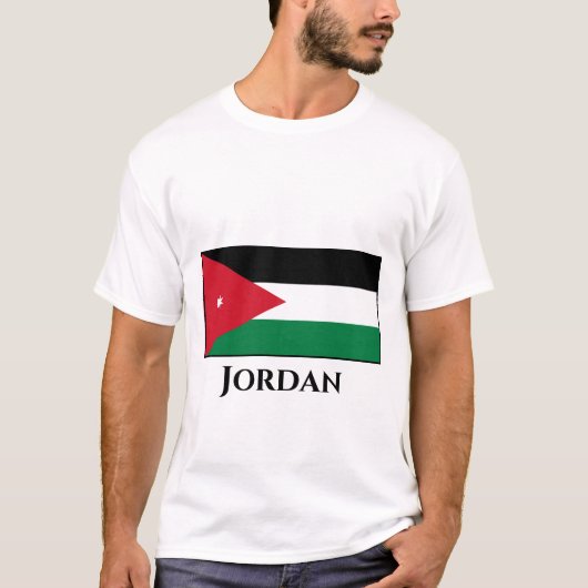 T-shirt Drapeau de la Jordanie (Devant)