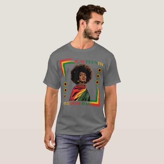 T-shirt Drapeau de la junte afro drapée dans le drapeau de (Devant entier)