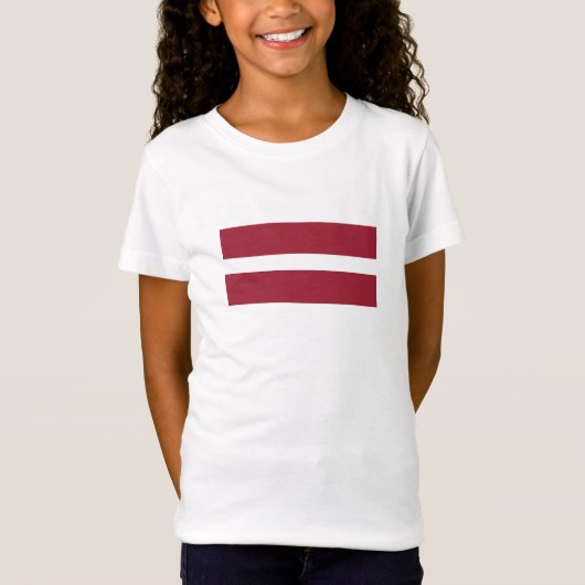 T-Shirt Drapeau de la Lettonie (Devant)