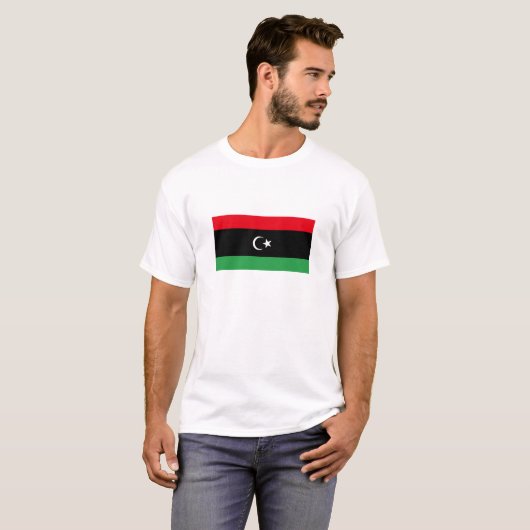 T-shirt Drapeau de la Libye (Devant entier)
