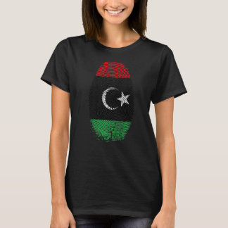 T-shirt Drapeau de la Libye Empreinte digitale C'est dans