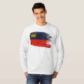 T-shirt Drapeau de la Liechtenstein (Devant entier)