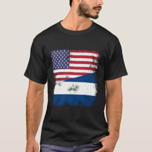 T-shirt Drapeau de la moitié du Nicaragua Nicaragua Usa