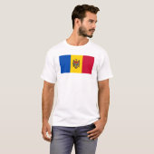 T-shirt Drapeau de la Moldavie (Devant entier)