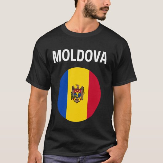 T-shirt Drapeau de la Moldavie Moderne (Devant)