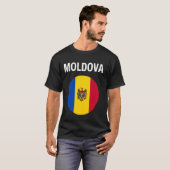 T-shirt Drapeau de la Moldavie Moderne (Devant entier)