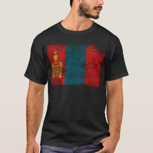 T-shirt Drapeau de la Mongolie