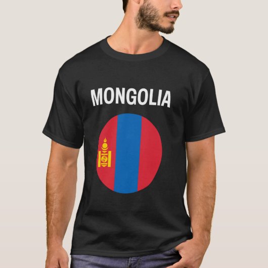 T-shirt Drapeau de la Mongolie Moderne (Devant)