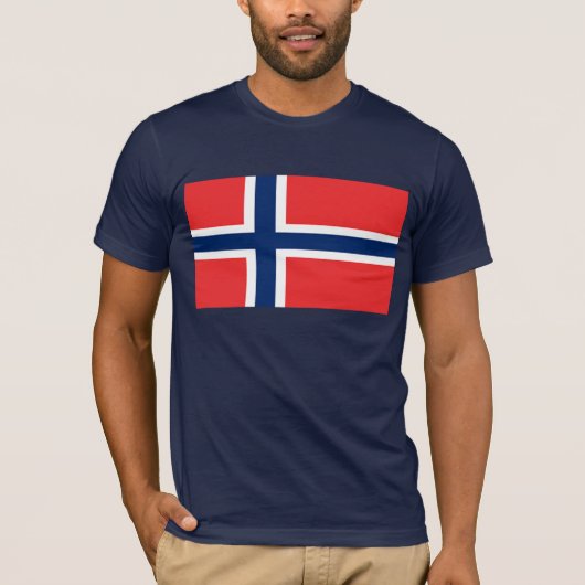 T-shirt Drapeau de la Norvège (Devant)