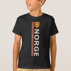 T-shirt Drapeau de la Norvège Fierté Thème Football et Spo