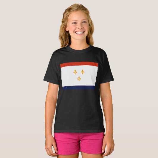 T-shirt Drapeau de La Nouvelle-Orléans (Devant entier)
