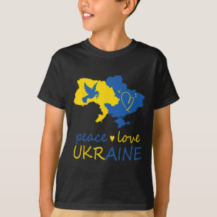 T-shirt Drapeau de la Paix en Ukraine, Amour pour l'Ukrain
