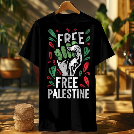 T-shirt drapeau de la palestine libre
