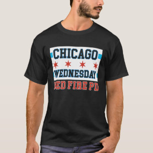 T-shirt Drapeau de la police de Chicago mercredi incendie