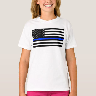 T-shirt Drapeau de la police Thin Blue Line