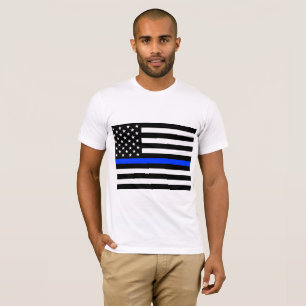 T-shirt Drapeau de la police Thin Blue Line